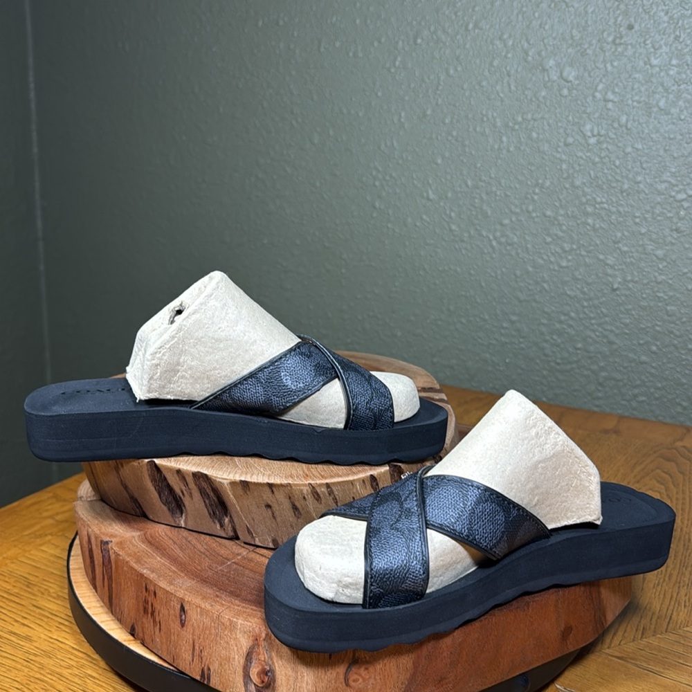 COACH JANINE SIGNATURE SANDALS - Picture 4 of 15